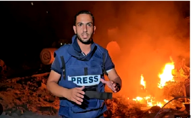 Rudal Israel Hantam Tenda Al Jazeera, 4 Wartawan 3 Kameramen Tewas pada Minggu malam di Kota Gaza Palestina