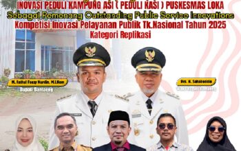 Program inovasi Peduli Kampung ASI Bantaeng raih penghargaan KIPP 2025 dari Kementerian PANRB. Inovasi ini gagasan Puskesmas Loka Uluere