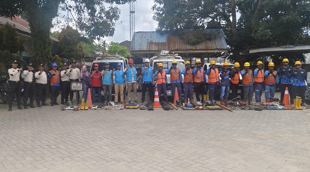 Memeriahkan Hari Ulang Tahun (HUT) ke-80 Kemerdekaan Republik Indonesia, PT PLN ULP Sinjai gelar apel pasukan dan peralatan