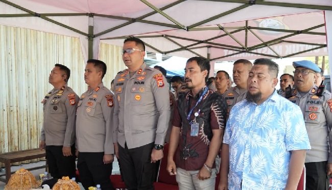 Polres Gowa launching Gerakan Pangan Murah bersama Kapolri Jenderal Listyo Sigit Prabowo dan Menteri Pertanian.