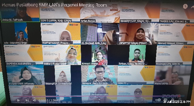 Pusat Pembelajaran dan Strategi Kebijakan Manajemen Pemerintahan atau Pusjar SKMP LAN gelar webinar bahas peran strategis perempuan