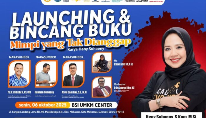 Owner Shean Beauty, Heny Suhaeny, Akan Launching & Bincang Buku “Mimpi yang Tak Dianggap