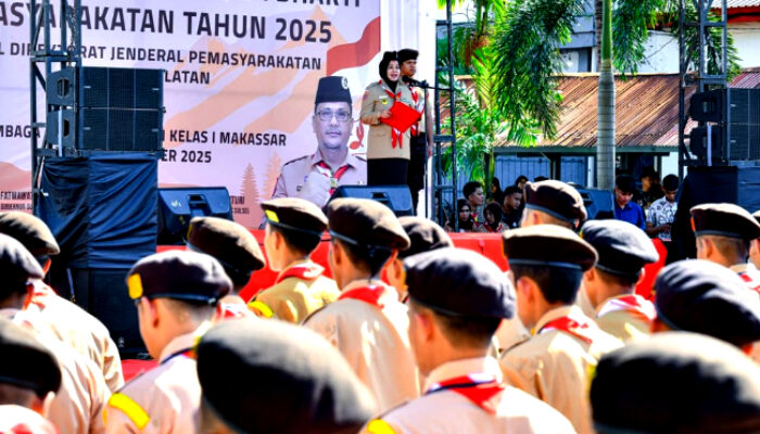 Ratusan Warga Binaan Berkema Pramuka di Lapas Makassar