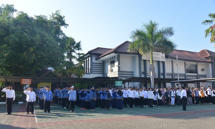 Peringatan Hari Kesaktian Pancasila 2025 di Balai Besar Guru dan Tenaga Kependidikan (BBGTK) Sulawesi Selatan, Rabu (1/10/2025)