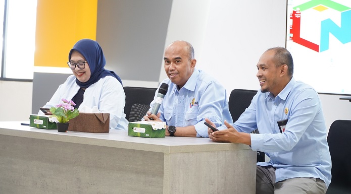 Inspektorat LAN RI audit Pusjar SKMP Makassar. Kegiatan berlangsung di Ruang Siagian lantai 2 Gedung Psjar SKMP, Selasa, 21 Oktober 2025.