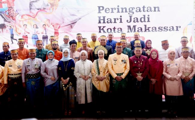 Perayaan Hari Jadi Makassar, Momentum Silaturrahmi Pimpinan Daerah di Sulsel pada upacara, Minggu (9/11/2025)