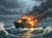 KM Maluku Prima Terbakar di Laut Banda, 11 Nelayan Hilang