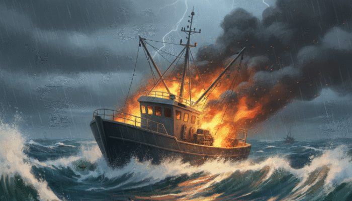 KM Maluku Prima Terbakar di Laut Banda, 11 Nelayan Hilang