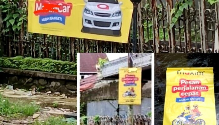 Pemasangan Reklame Diduga Ilegal Menyasar Kompleks Perumahan
