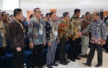 Kepala Pusjar SKMP LAN sambut peserta PKA Kemenimipas (Kementerian Imigrasi dan Pemasyarakatan) di Auditorium Hasanuddin, Kamis (4/12/2025).