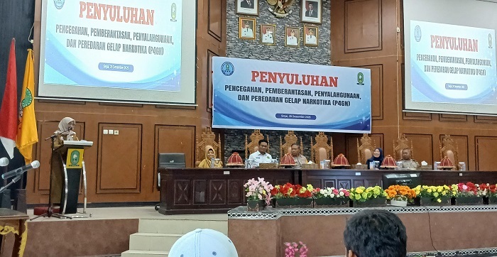 Badan Narkotika Kabupaten atau BNK Sinjai gelar Penyuluhan Pencegahan, Pemberantasan, Penyalahgunaan dan Peredaran Gelap Narkotika (P4GN).