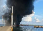 Kapal pengangkut elpiji meledak di Pelabuhan Rauf Rahman Benteng, Selayar, Senin (16/3/2026) sekira pukul 06.00 Wita