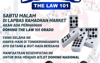 Pengurus Orado Sulsel sosialisasikan regulasi permainan domino di Karebosi, Sabtu ( 7/3/2026) usai Salat Tarawih