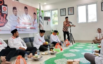 Ratusan kader hadiri hajatan DPW PKS Sulsel yang gelar halalbihalal, Minggu, 12 April 2026, di Markas Dakwah PKS Sulsel