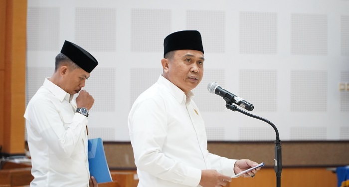 Sekretaris Utama LAN RI, Dr Andi Taufik MSi, lantik empat pejabat fungsional secara hybrid, Senin (13/4/2026) di Gedung Pusjar LAN RI