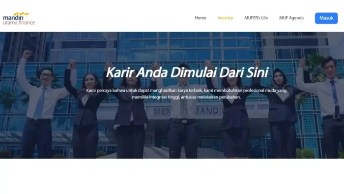 Informasi peluang kerja terbaru April 2026. Mandiri Utama Finance buka lowongan kerja untuk 273 posisi penempatan di seluruh Indonesia