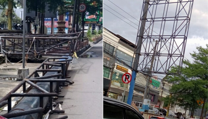Pemerhati Soroti Pemasangan Kembali Konstruksi Reklame di Jalan Pettarani Makassar