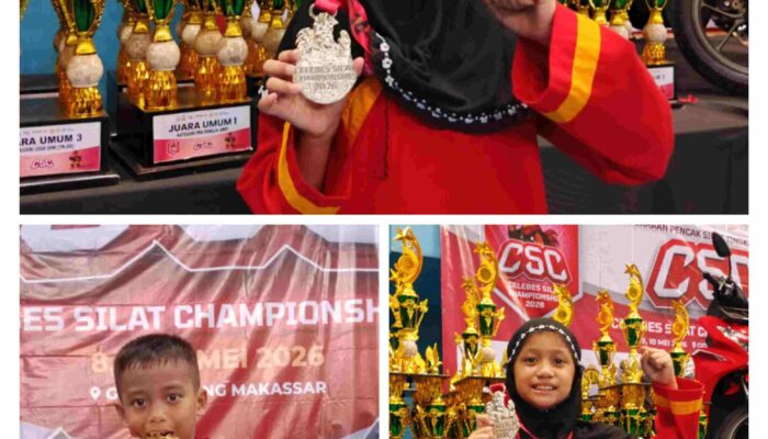 Tiga Siswa SD Inpres Hartaco Indah Makassar Raih Medali di Celebes Silat Championship 2026
