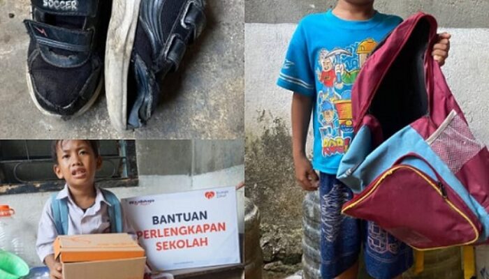 Wahyudi Senyum Semringah Terima Sepatu Baru Dari Rumah Zakat