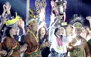 Kontingen Sulawesi Utara juara umum Pesparawi Nasional XIV2026 di Manokwari Papua Barat dan meraih Piala Bergilir Presiden RI