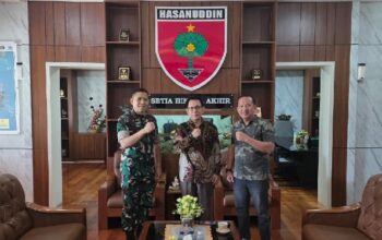 Terpilih PWI Sulawesi Selatan Suwardi Thahir kunjungi Kasdam (Kepala Staf Kodam) XIV/Hasanuddin, Brigjen TNI Ayi Lesmana