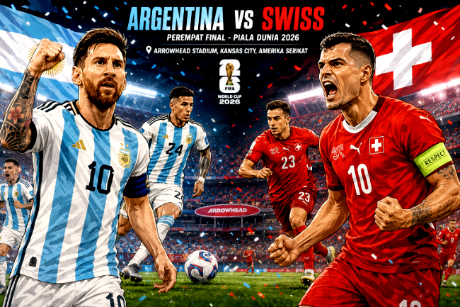 Jadwal dan Prediksi Pertandingan Argentina vs Swiss di babak perempat final untuk merebut tiket ke semifinal