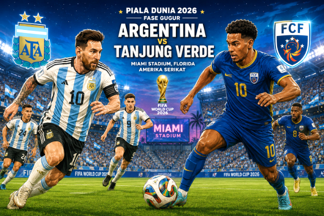 Jadwal Piala Dunia Sabtu 4 Juli: Prediksi Pertandingan Argentina vs Tanjung Verde yang akan berlangsung di Miami Stadium