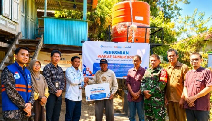 Warga Sudah Bisa Nikmati Wakaf Sumur Bor Masjid Nurul Ittihad Maros