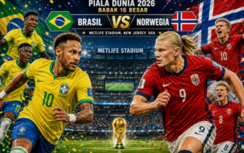 Jadwal dan Prediksi Pertandingan Brasil vs Norwegia dan Inggris vs Meksiko pada laga babak 16 besar Piala Dunia 2026