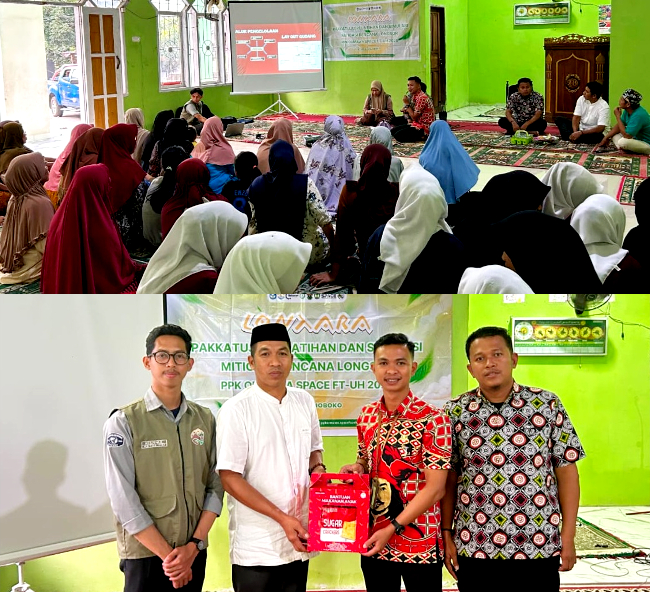 Tim Lontara PPK Ormawa SPACE FT UH dan Dinsos Gowa Gelar Pelatihan Dapur Darurat di Desa Lonjoboko, Tombolopao, Gowa