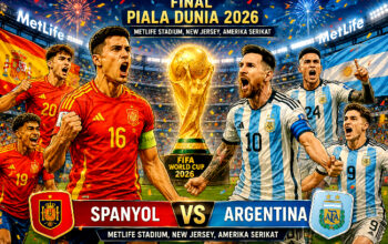 Prediksi Pertandingan Final Spanyol vs Argentina Piala Dunia 2026 akan berlangsung Senin (20/7/2026) dini hari Wita