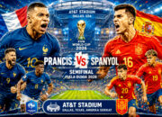Prediksi Pertandingan Prancis vs Spanyol di Semifinal, menjalani laga memperebutkan satu tiket ke final Piala Dunia 2026