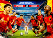 Jadwal dan Prediksi Pertandingan Spanyol vs Belgia di perempat final Piala Dunia 2026 yang akan berlangsung Sabtu dini hari Wita