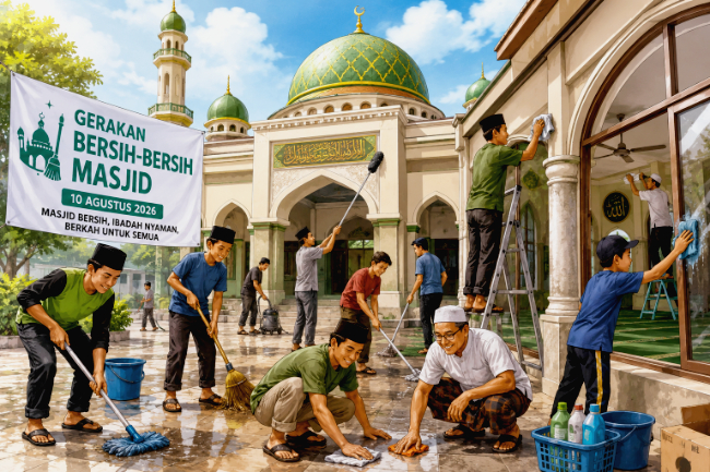 10 Agustus, Geber Masjid Nasional, Ini Pendaftaran dan Rangkaian Kegiatan yang pelaksanaanya secara serentak