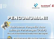 Komdigi buka rekrutmen PJLP (Penyedia Jasa Lainnya Perorangan) di lingkungan Biro Umum, Sekretariat Jenderal. Pendaftaran terakhiir besok