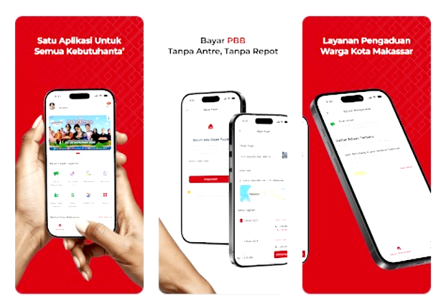 Warga Makassar Bisa Cetak KK dan Bayar PBB Real Time 24 Jam melalui fitur baru terintegrasi pada aplikasi utama Lontara+