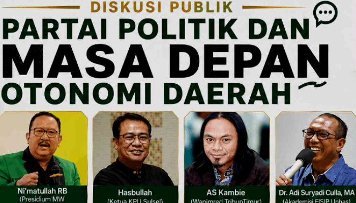 Malam Ini KAHMI Sulsel Gelar Diskusi Partai Politik dan Masa Depan Otonomi Daerah