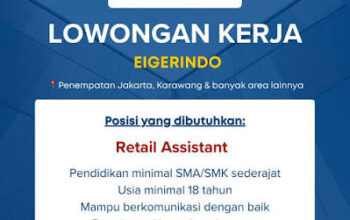 PT Eigerindo Multi Produk Industri atau Eigerindo MPI buka lowongan kerja terbaru untuk sejumlah posisi dan penempatan di berbagai daerah