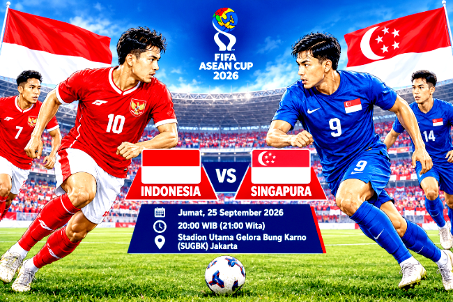 Jadwal Siaran Langsung FIFA ASEAN Cup Indonesia vs Singapura Malam Ini di Stadion Utama Gelora Bung Karno Jakarta