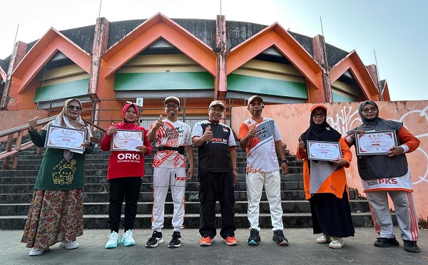 Komunitas Senam Nusantara atau KSN Kota Palopo juara1 lomba Senam Virtual yang Senbudora DPW PKS Sulsel gelar