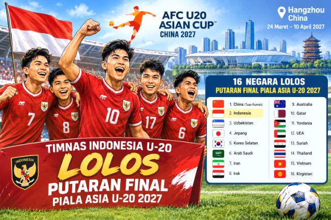 Daftar 16 Negara yang Lolos ke Putaran Final Piala Asia U-20 2027 terdiri atas 8 tim juara grup kualifikasi dan 7 runner up terbaik