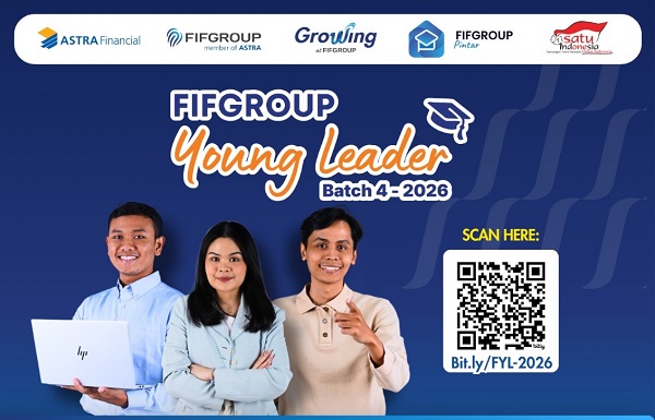 PT Federal International Finance atau FIFGROUP buka pendaftaran Beasiswa FIFGROUP Young Leader 2026. Pendaftaran tutup 15 September 2026