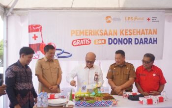 Lembaga Penjamin Simpanan Perwakilan LPS III road show pemeriksaan kesehatan gratis dan donor darah di sejumlah daerah