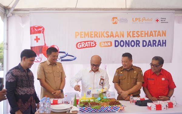 Lembaga Penjamin Simpanan Perwakilan LPS III road show pemeriksaan kesehatan gratis dan donor darah di sejumlah daerah