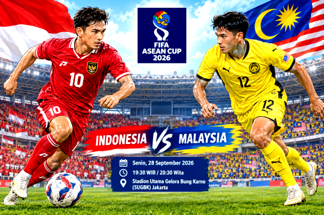 Jadwal Siaran Langsung Indonesia vs Malaysia FIFA ASEAN Cup Malam Ini di Stadion Utama Gelora Bung Karno Jakarta