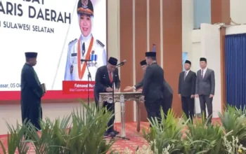 Setelah pelantikan, Senin, 5 Oktober 2026, Andi Winarno resmi menjadi Pj Sekda Sulsel usai empat hari menjabat Plh