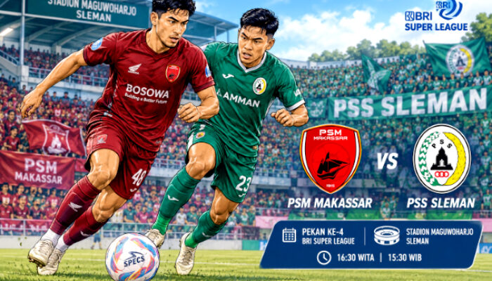 PSM Makassar vs PSS Sleman Petang Ini di BRI Super League